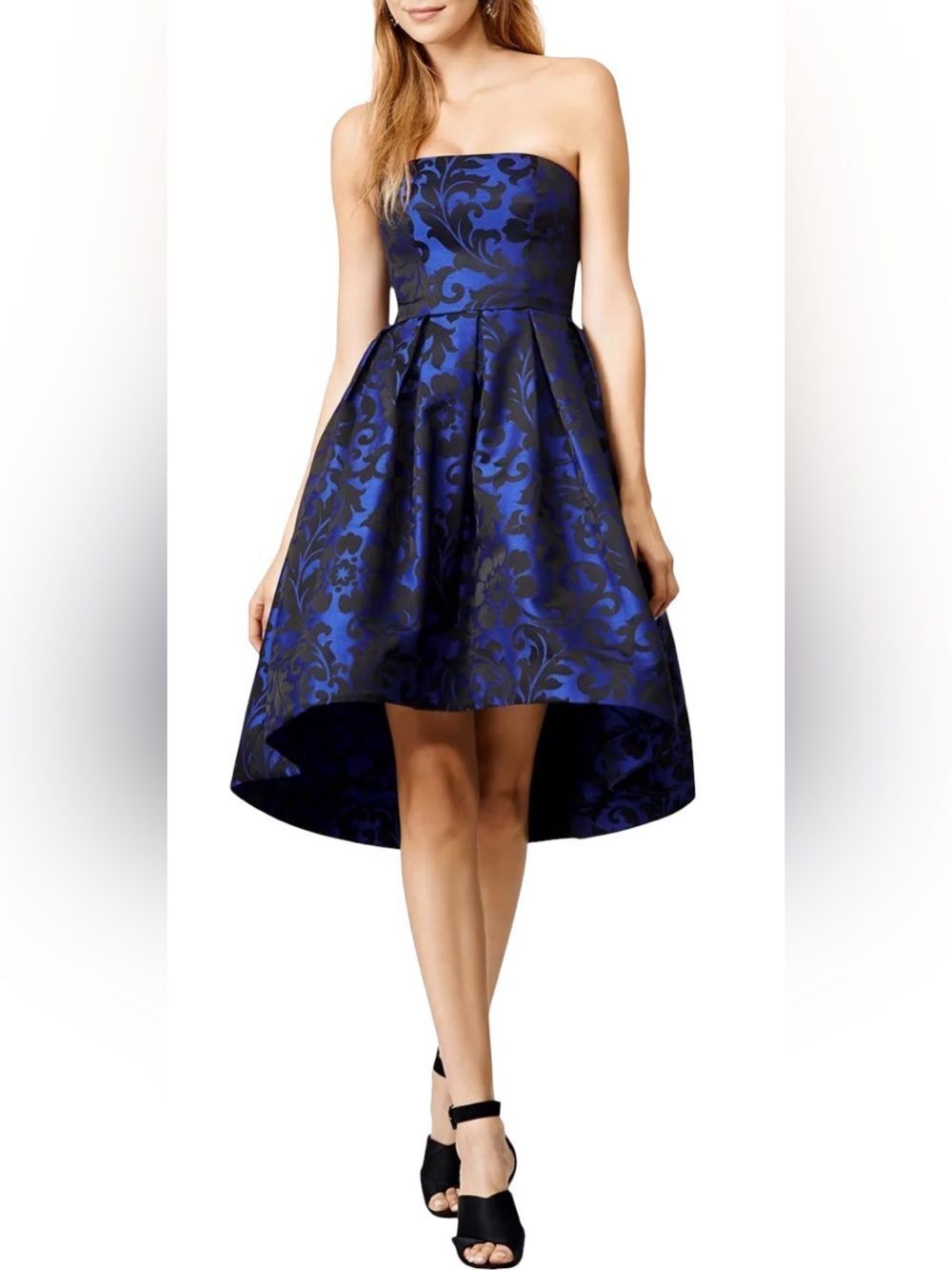 ML Monique Lhuillier Meet at Midnight Silk Dress Strapless Size 4